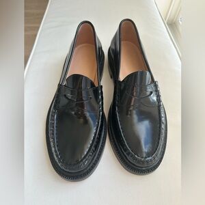 JCrew Black Patent Leather Loafers